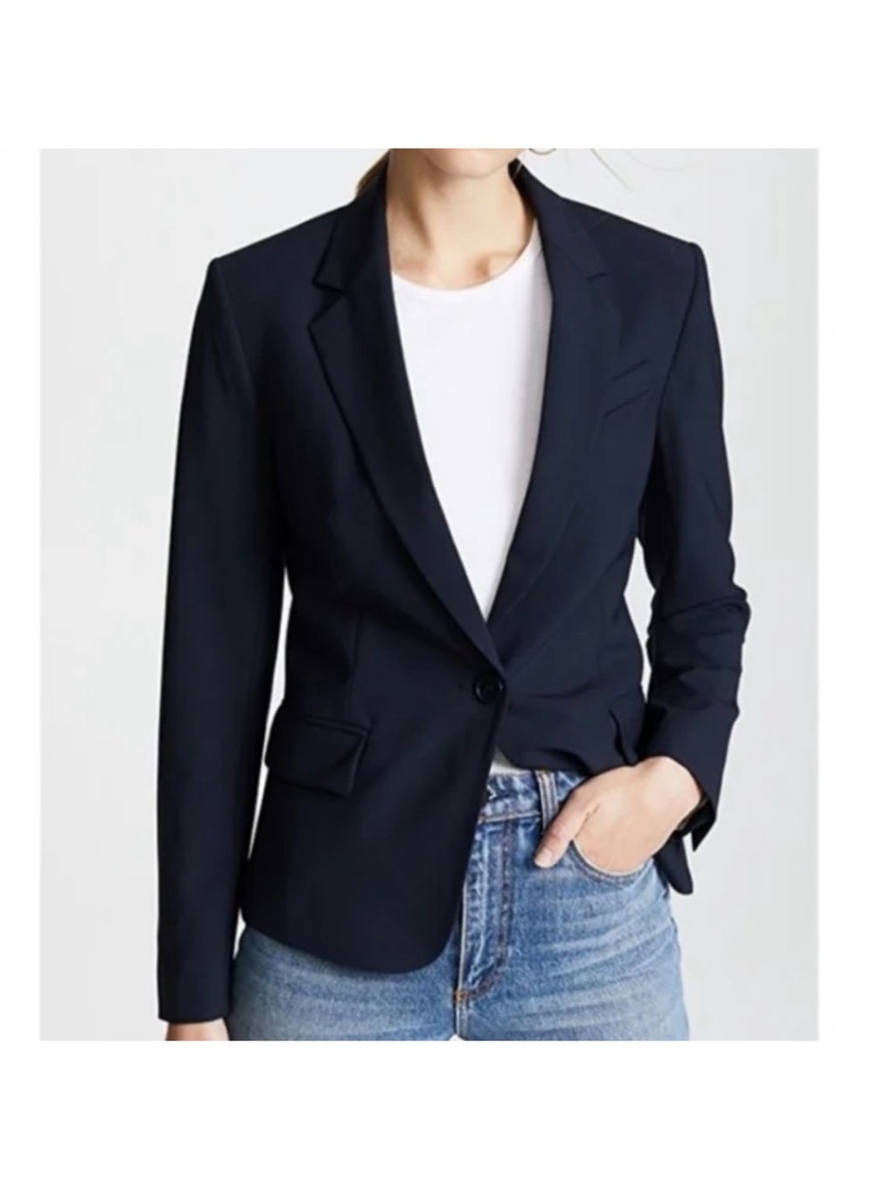 Theory Women's Navy Single-Button Tailored Blazer Pant Skirt Suit 3-piece set